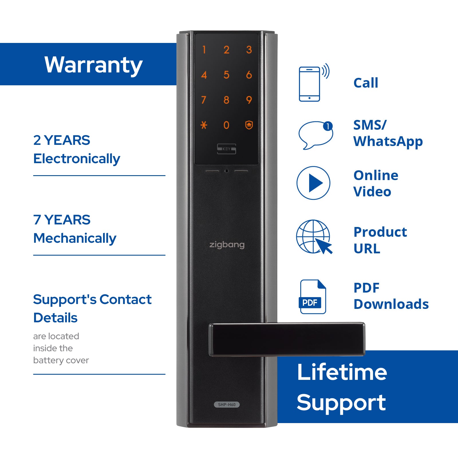 Zigbang ( Previously Samsung ) SHP‑H60R Premium Handle Smart Lock (Wi‑Fi)
