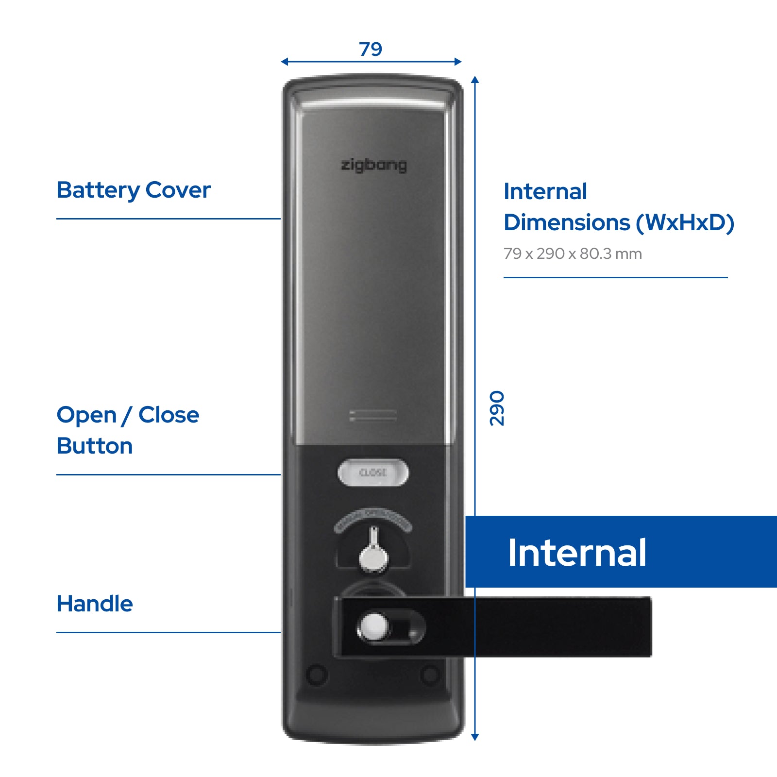Zigbang ( Previously Samsung ) SHP‑H60R Premium Handle Smart Lock (Wi‑Fi)