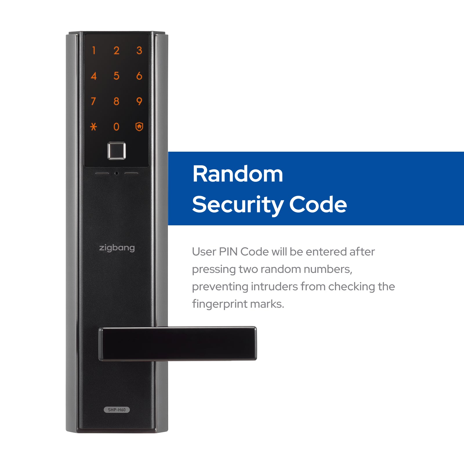 Zigbang ( Previously Samsung ) SHP‑H60F Stylish Handle Smart Lock