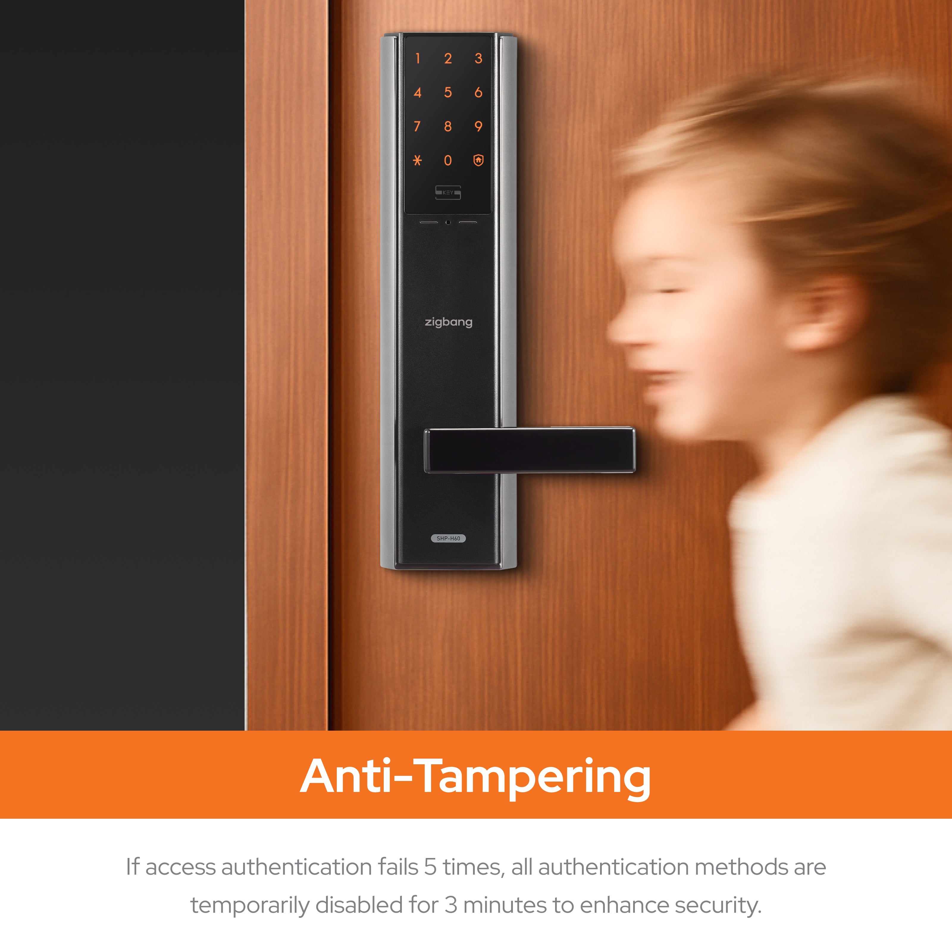 Zigbang ( Previously Samsung ) SHP-H60R Premium Handle Smart Lock (Wi-Fi)