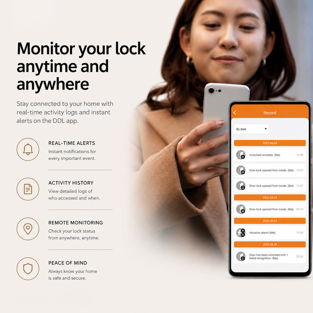 DDL‑P6006S Advanced Biometric Smart Lock – 3D Facial Recognition & Australian Voice Prompts