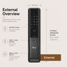 DDL‑P6006S Advanced Biometric Smart Lock – 3D Facial Recognition & Australian Voice Prompts